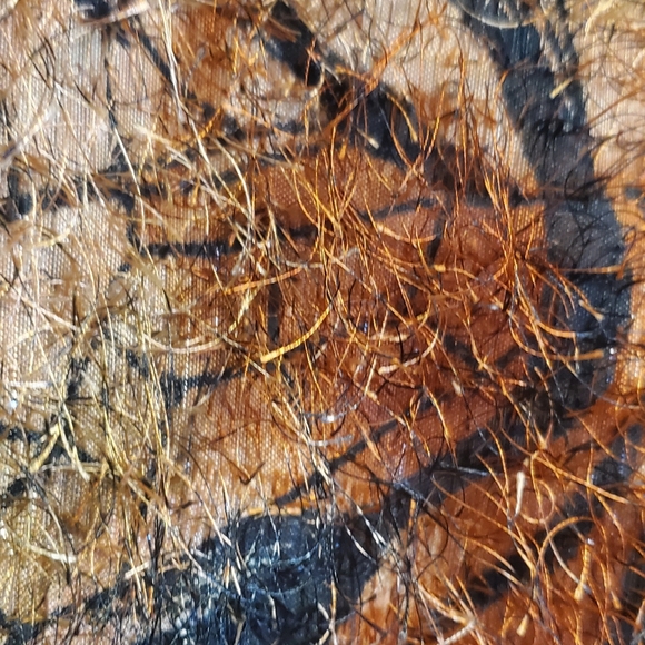 Mlle Gabriel Tiger Giraffe Jungle Print Eyelash Cardigan Size 16 - Picture 5 of 9